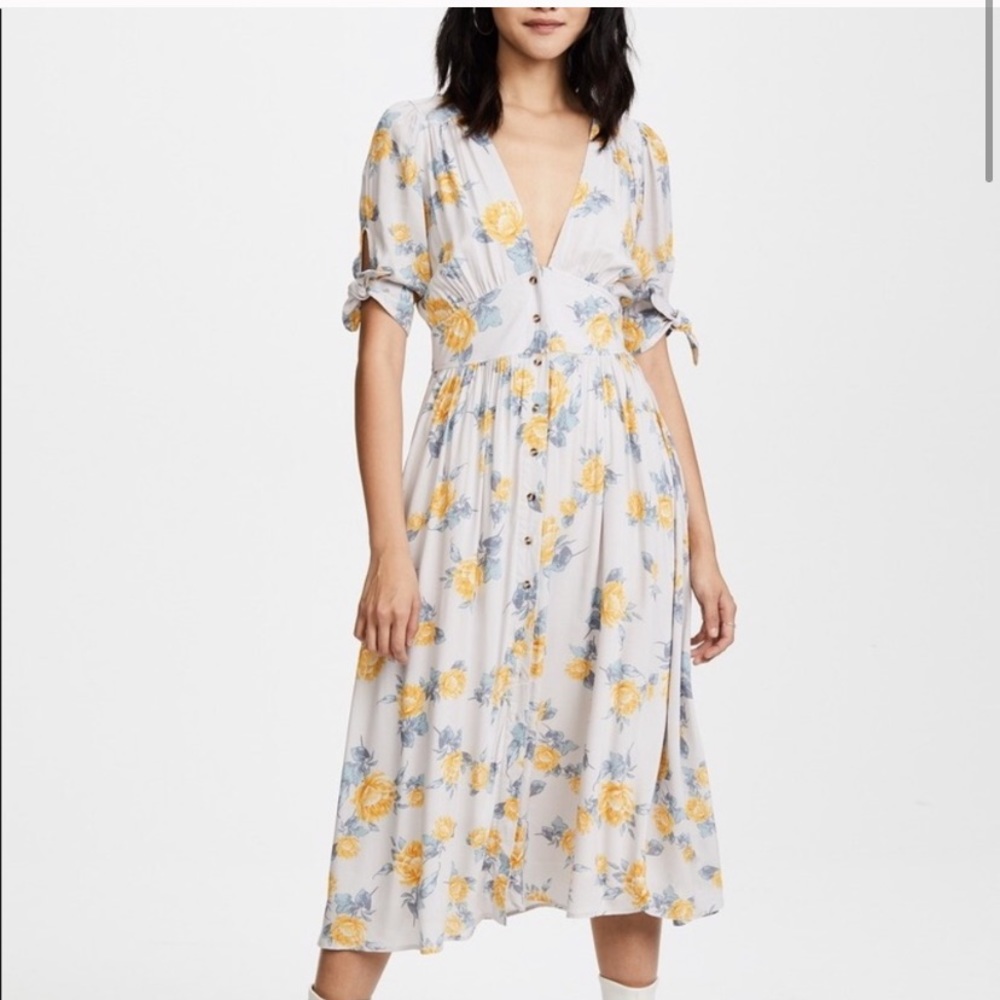 Love of my life Free People dress Yellow floral
